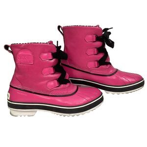 Sorel Trivoli II Duck Boots-Women's Sz 9 Pink Waterproof Rain/Winter- NL1691-614